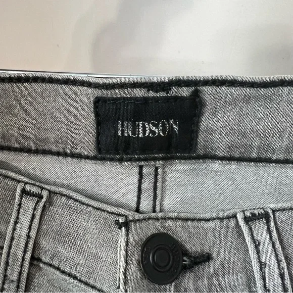 Hudson Blair High Rise Super Skinny Ankle Jeans Size 27 4 Grey - Picture 2 of 5